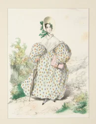 Auf dem Land. Juli 1835. Kleid aus Jaconas