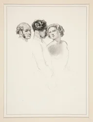 Figurenstudie; Gruppe von drei Figuren