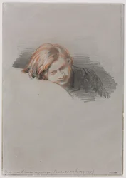 Kopf eines jungen Mannes, Studie für LOiseau de passage, 1853
