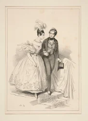 Erinnerung an den Opernball zugunsten der Arbeiter von Lyon, 6. Mai 1837.