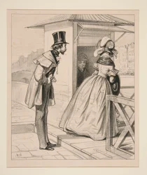 Eine charmante Frau hat Sie bemerkt; Sie folgen ihr lange