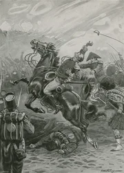 Tod von Sir Edward Pakenham in der Schlacht von New Orleans, 1814