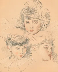 Eine Skizze für ein Kinderporträt, ca. 1897