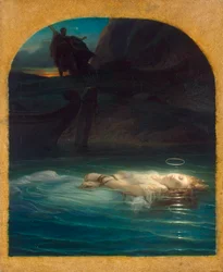 Christlicher Märtyrer im Tiber ertränkt während der Herrschaft von Diokletian