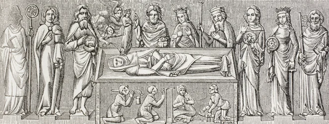 Nach dem Basrelief auf dem Grab von Elisabeth von Ungarn