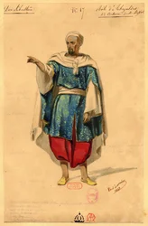 Abayaldos. Kostümentwurf für die Oper Dom Sébastien, König von Portugal, 1843