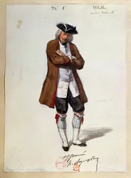 Kostüm für Luisa Miller von Giuseppe Verdi, Skizze