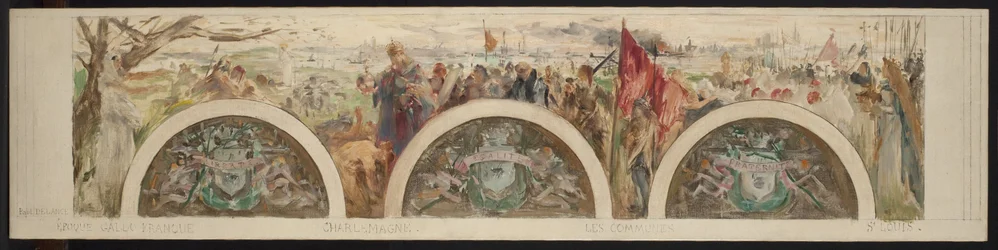 Skizze für die Eingangshalle des Hôtel de Ville: Paris und die hohen Epochen; Die gallo-fränkische Periode