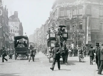 Ludgate Circus, London, vorbereitet für das Diamantjubiläum von Königin Victoria
