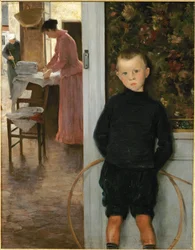 Kind und Frau in einem Zimmer