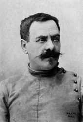 Arsene Vigeant, französische Fechterin, fotografiert von Paul Nadar zwischen 1880 und 1900, aus der Sammlung Felix Potin, 500 zeitgenössische Berühmtheiten