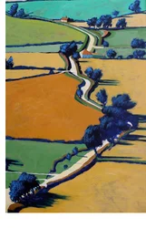 Landstraße im Frühling