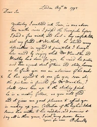Ein Brief von Paul Sandby, 1795