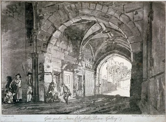 Tor unter der Gemäldegalerie von Königin Elizabeth, Windsor Castle, Berkshire, 1812