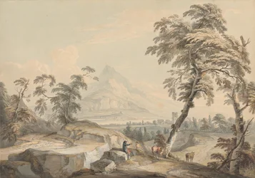 Italienische Landschaft mit Reisenden, Nr. 1