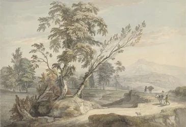 Italienische Landschaft mit Reisenden Nr.2, c.1760
