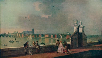 Blick von der Terrasse des alten Somerset House, ca. 1770