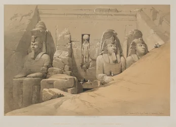 Ägypten und Nubien, Band II: Vorderansicht des Großen Tempels von Abu Simbel, Nubien