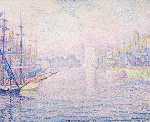 Hafen von Marseille, Morgennebel