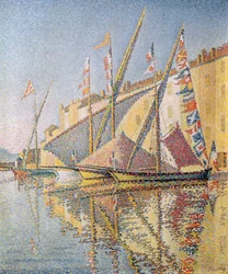 Segelboote im Hafen von St. Tropez, 1893
