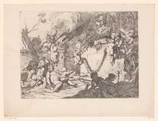 Putti bei einem Heiligtum der Minerva
