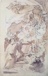 Die Jungfrau und das Jesuskind mit dem Heiligen Bernhard