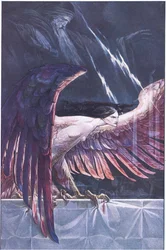 Ariel als Harpyie, Illustration aus Der Sturm, 1908