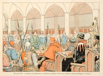 Illustration aus dem Buch „Joan of Arc“ von Theodore Cahu, illustriert von Paul De Semant (1855-1915): Am 29. Mai