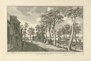 Ansicht der Südwest-Binnensingel (Zuidwal) in Den Haag