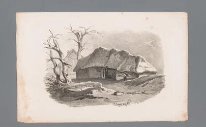 Ansicht einer Scheune (Anfänge der Landschaften, Serie)