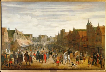 Die Auflösung der Stadtmiliz durch Prinz Moritz von Nassau in Utrecht, Niederlande