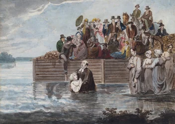 Eine Philadelphia-Anabaptisten-Taufe während eines Sturms, 1811-ca. 1813
