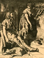 Alfred in der Hütte des Viehhirten