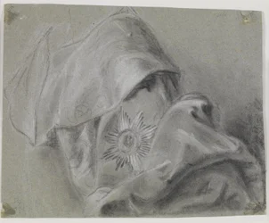 Draperiestudie mit dem Stern des Elefantenordens