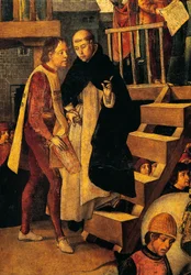 Verurteilter geht zum Gericht der Inquisition (Detail)