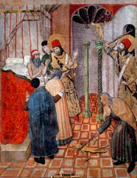 Der heilige Sebastian und der heilige Polykarp zerstören Idole