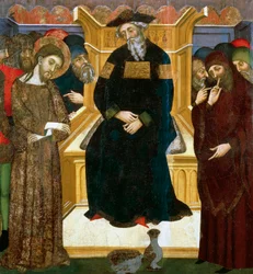 Christus vor Pilatus, von Pedro Serra oder Pere Serra