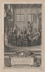 Die Familie von William Cavendish, Marquess of Newcastle-upon-Tyne, 1656