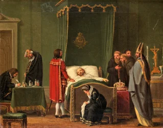 Sten Sture am Sterbebett von König Karl VIII. von Schweden