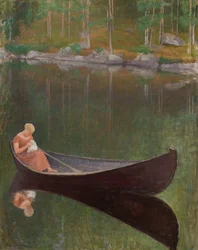 Frau in einem Boot, 1924