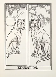 Erziehung, aus Fontaine Fabeln, veröffentlicht 1905