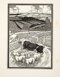 Auf dem Weg zum Markt, aus Hundert Anekdoten über Tiere, veröffentlicht 1924