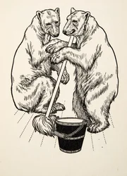 Die Bärenjungen, aus Hundert Anekdoten über Tiere, veröffentlicht 1924