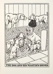 Der Hund und das Abendessen seines Herrn, aus Fontaine Fabeln, veröffentlicht 1905