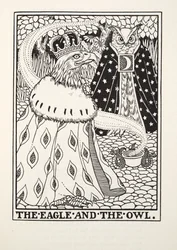 Der Adler und die Eule, aus Fontaine Fabeln, veröffentlicht 1905