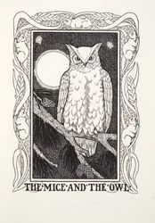 Die Mäuse und die Eule, aus Fontaine Fabeln, veröffentlicht 1905