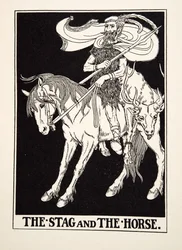 Der Hirsch und das Pferd, aus 