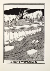 Die zwei Ziegen, aus Fontaine Fabeln, veröffentlicht 1905
