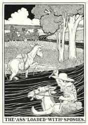 Fabeln von La Fontaine: Der Esel beladen mit Schwämmen