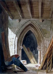 Krypta von St. Anne, Blackfriars, City of London, 1854